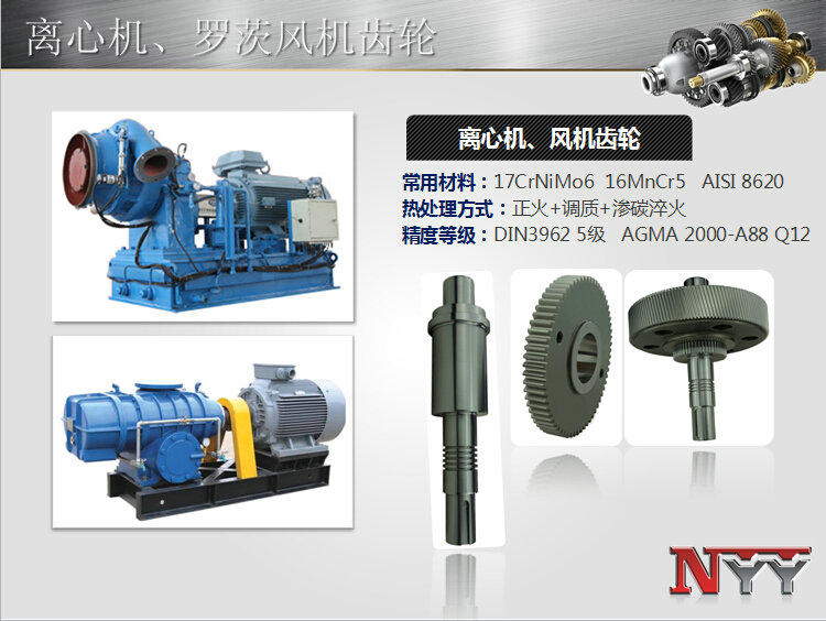 離心機、風機齒輪